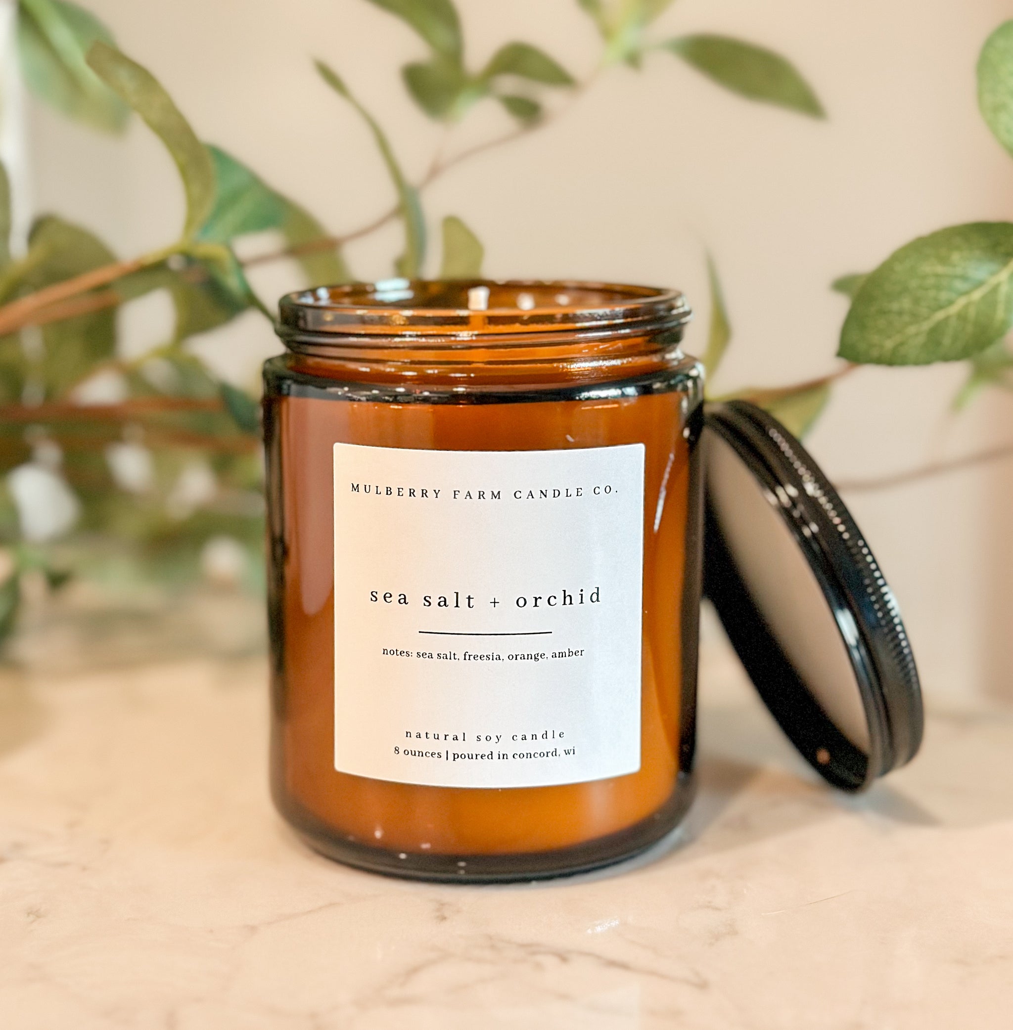 Sea Salt + Orchid – Mulberry Farm Candle Co.